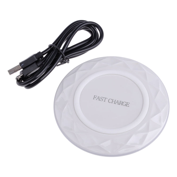 DC5V Input Diamond Qi Standard Fast Charging Wireless Charger, Cable Length: 1m, DC5V Black, DC5V