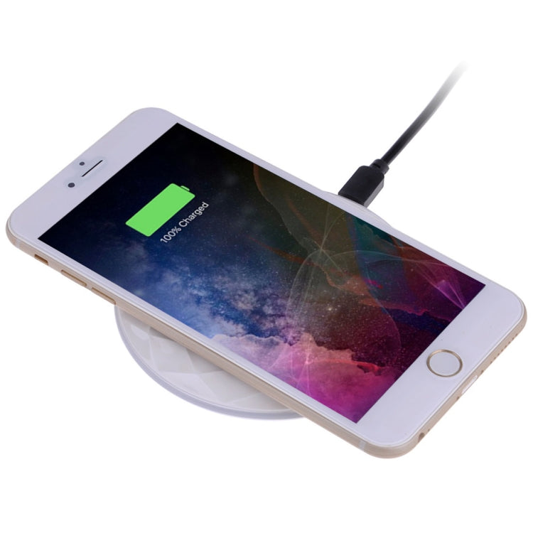 DC5V Input Diamond Qi Standard Fast Charging Wireless Charger, Cable Length: 1m, DC5V Black, DC5V