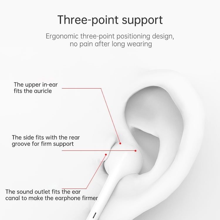 ML715 1.2m 8 Pin Port Wire Control Bluetooth Earphone, Support Music, Calls, Volume Control, ML715 Volume Control