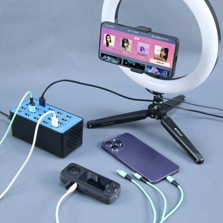 WLX-A5+ 100W 20 USB Ports Charger Station Automatically Assigned Smart Charger with Power LED Indicator, EU Plug, WLX-A5+ UK Plug, WLX-A5+ US Plug