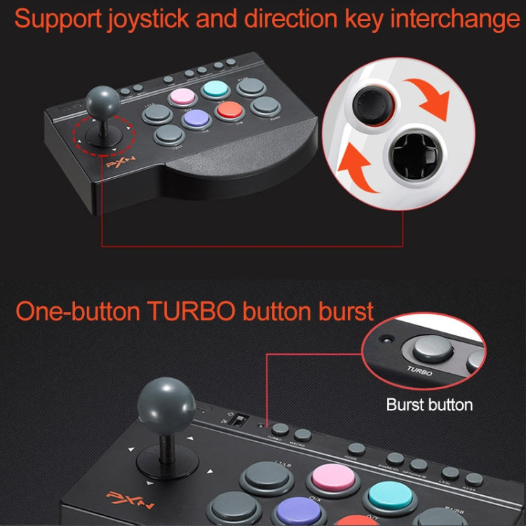 PXN PXN-0082 Gladiator Street Machine Game Handle Rocker Controller for Nintendo Switch / PC / Android System / PS3 / PS4 / XboxOne, PXN-0082