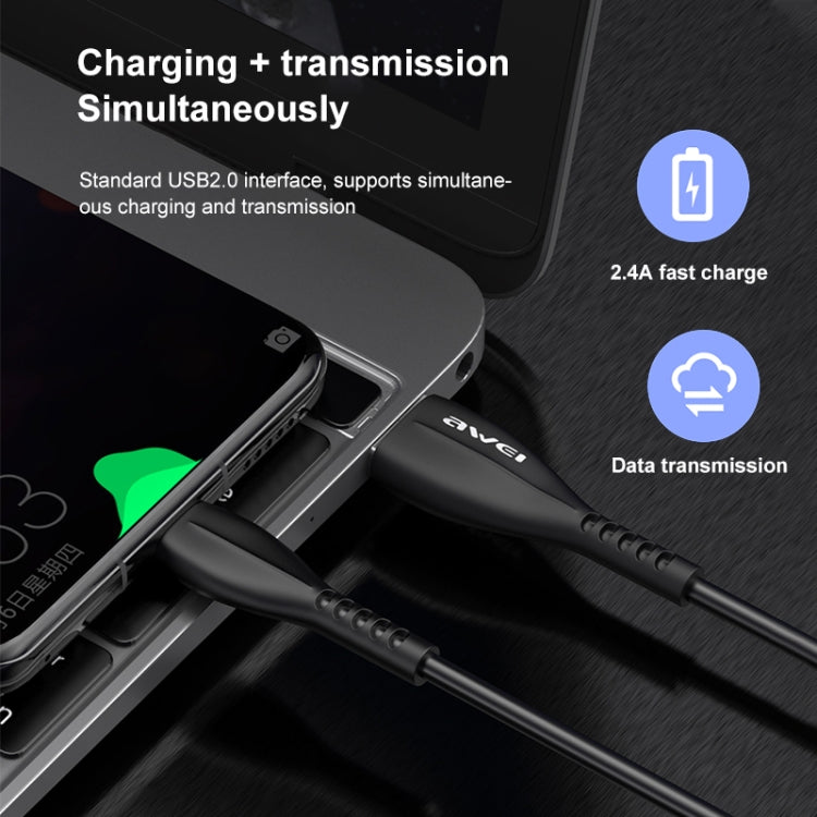 awei CL-115T 1m 2.4A USB to Type-C / USB-C Charging Cable