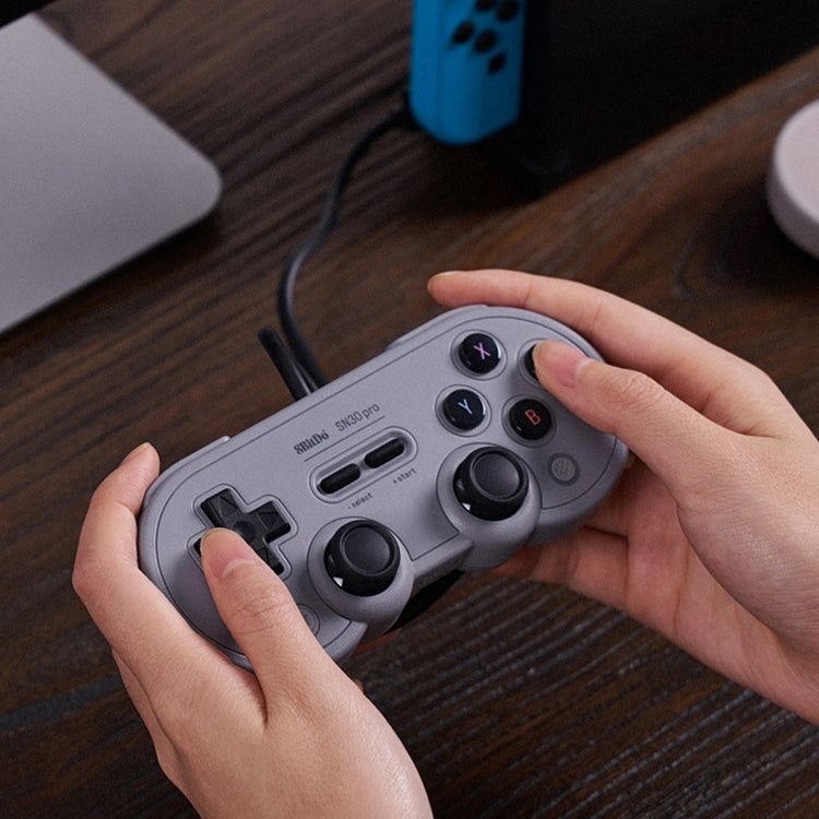 8Bitdo SN30 PRO USB Wired Gamepad Joystick for Switch / Steam / PC, SN30 PRO Wired(Grey)