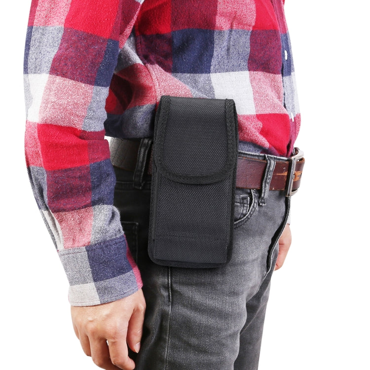 4.7 inch Universal Vertical Nylon Fabric Waist Bag  for iPhone X & iPhone 8, Galaxy S6, Redmi 3