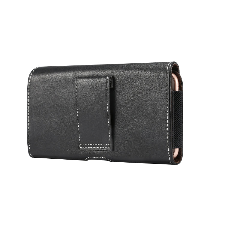 Men Lambskin Texture Multi-functional Universal Mobile Phone Waist Pack Leather Case for 5.5 Inch or Below Smartphones, For 5.5 Inch
