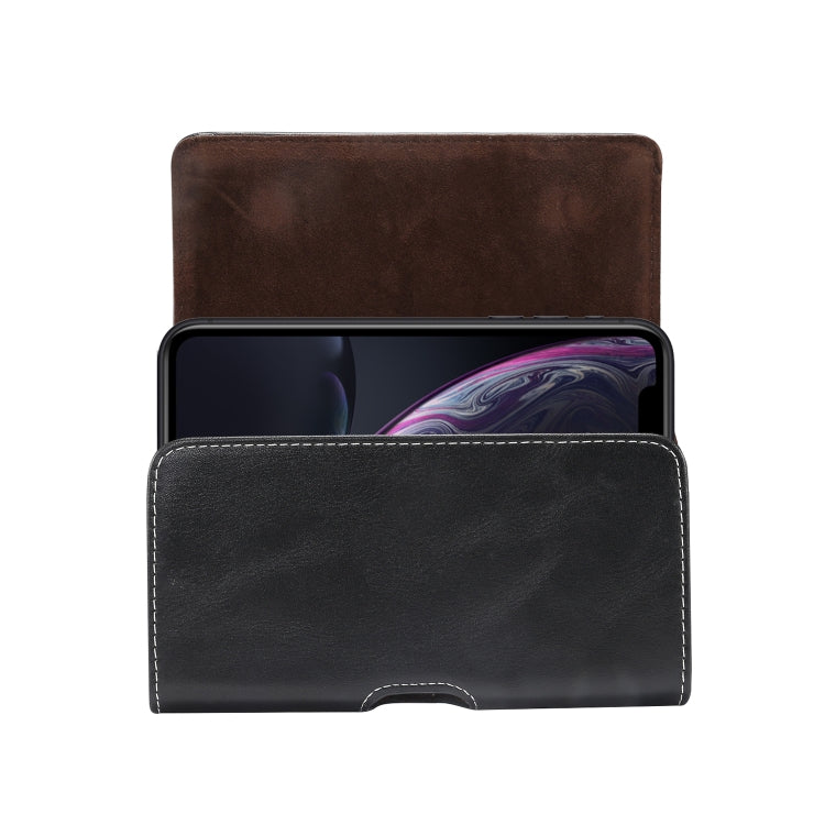 Men Lambskin Texture Multi-functional Universal Mobile Phone Waist Pack Leather Case for 5.2 Inch or Below Smartphones, For 5.2 Inch