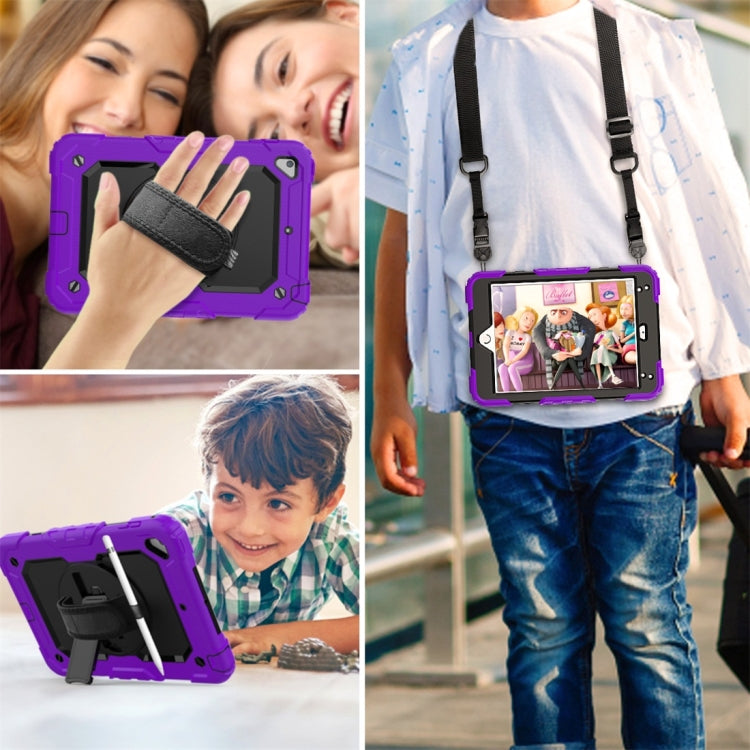 Shockproof Colorful Silica Gel + PC Protective Case for iPad Mini 2019 / Mini 4, with Holder & Shoulder Strap & Hand Strap & Pen Slot, For iPad Mini 2019 / Mini 4