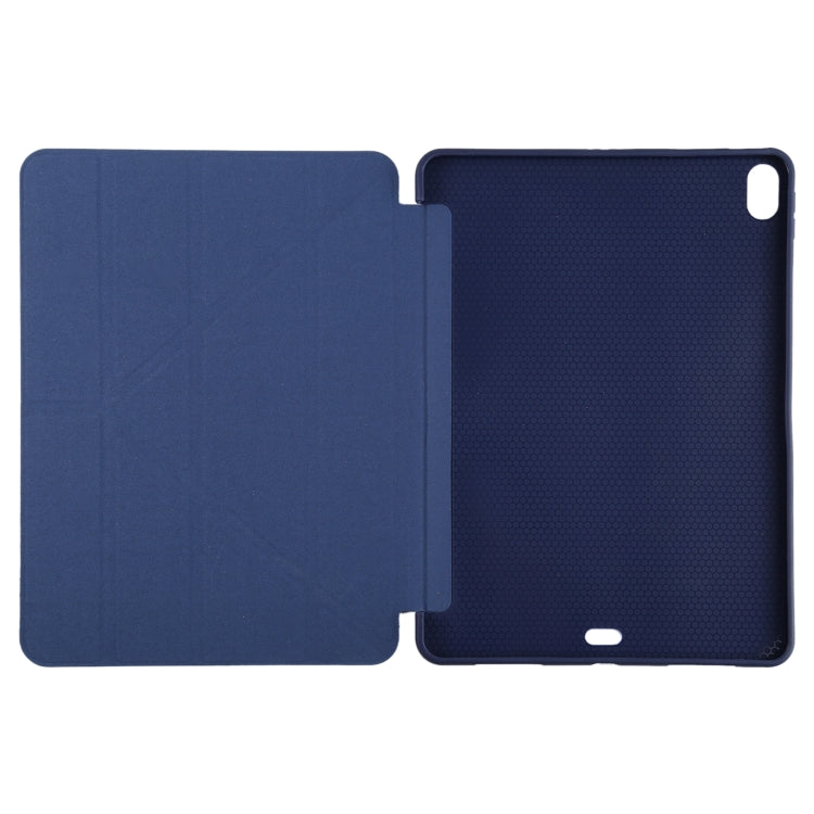 Millet Texture PU+ Silicone Full Coverage Leather Case with Multi-folding Holder for iPad Air (2020) 10.9 inch, For iPad Air (2020) 10.9 inch