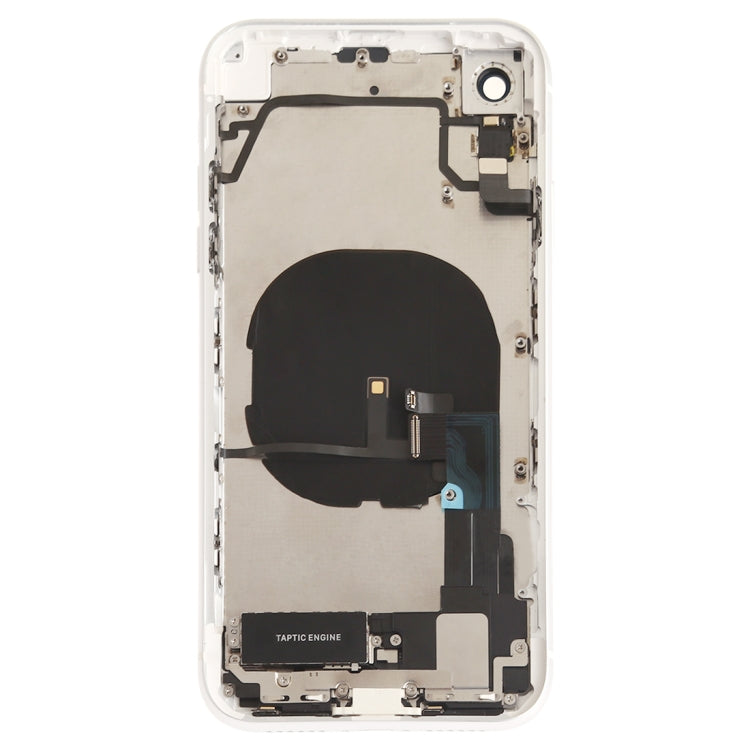 Battery Back Cover Assembly (with Side Keys & Speaker Ringer Buzzer & Motor & Camera Lens & Card Tray & Power Button + Volume Button + Charging Port + Signal Flex Cable & Wireless Charging Module) for iPhone XR, For iPhone XR (Full Assembly)...
