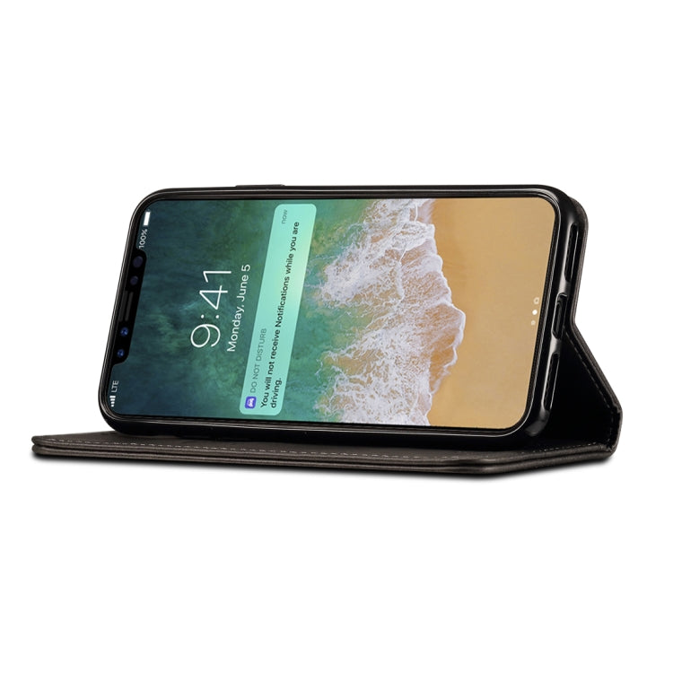 For iPhone X / XS Suteni Calf Texture Horizontal Flip Leather Case with Holder & Card Slots & Wallet, iPhone X / XS