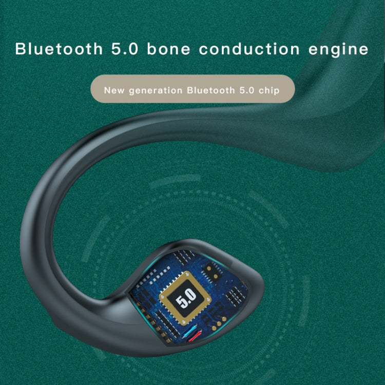 G100 Bluetooth 5.0 Wireless Ear-mounted Sports Waterproof Bone Conduction Earphone, G100