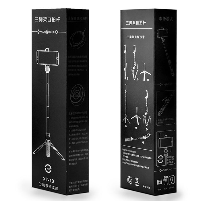 XT10 Multi-function Mobile Live Broadcast Bluetooth Self-timer Pole Tripod