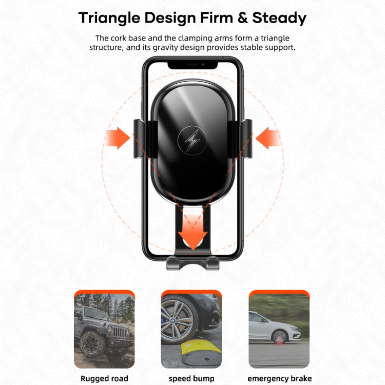 ROCK W31 Car Gravity Wireless Charging Air Outlet Bracket, W31