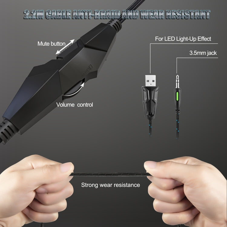 ONIKUMA K19 Single Plug Light Adjustable Gaming Headphone with Microphone