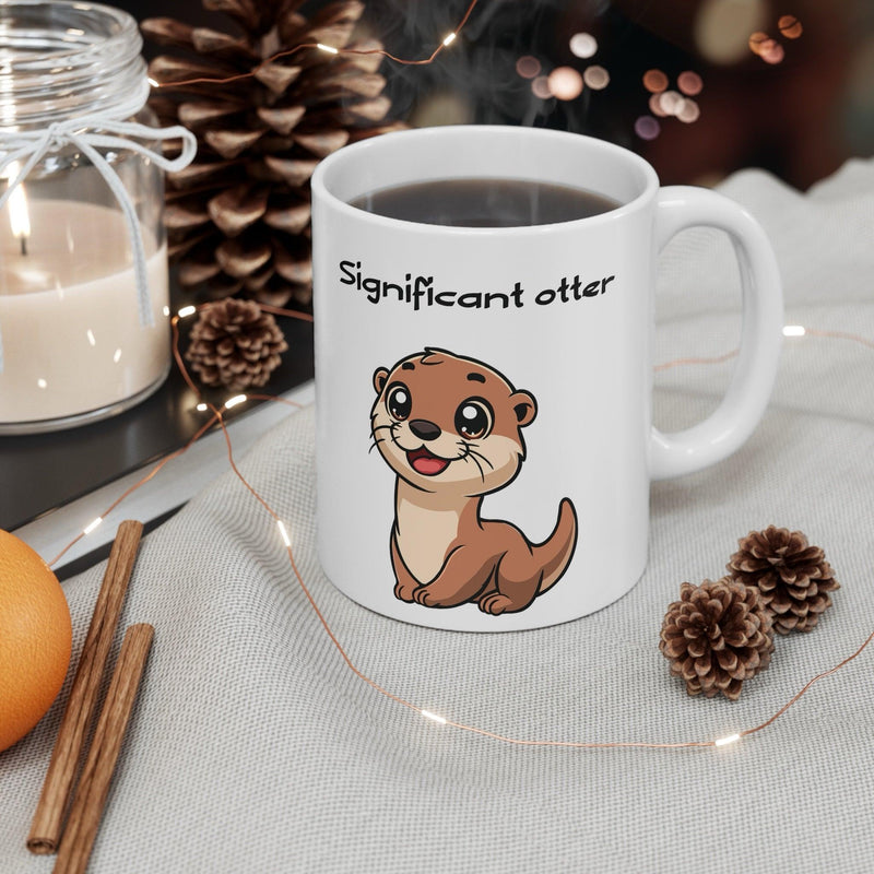 Otter Cartoon Mug | 11 oz Ceramic Mug