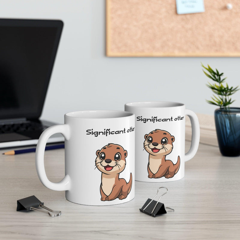 Otter Cartoon Mug | 11 oz Ceramic Mug