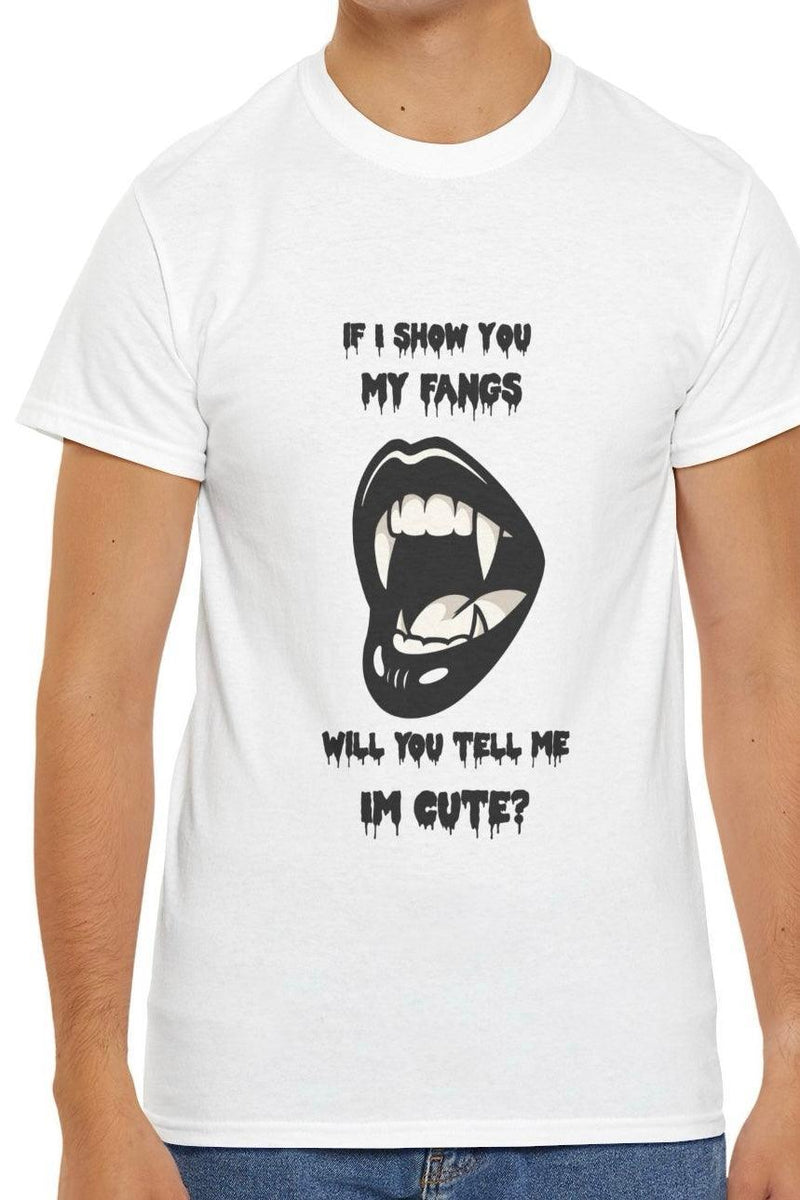 If I Show You My Fangs T-Shirt | Cute Vampire Vibe Tee
