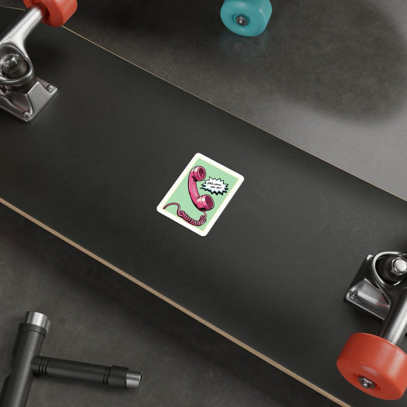 New Phone Who Dis? Retro Pink Phone Sticker – Waterproof