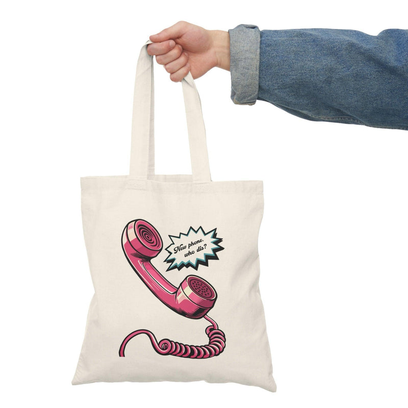 New Phone, Who Dis? Tote Bag – Retro Phone shopper