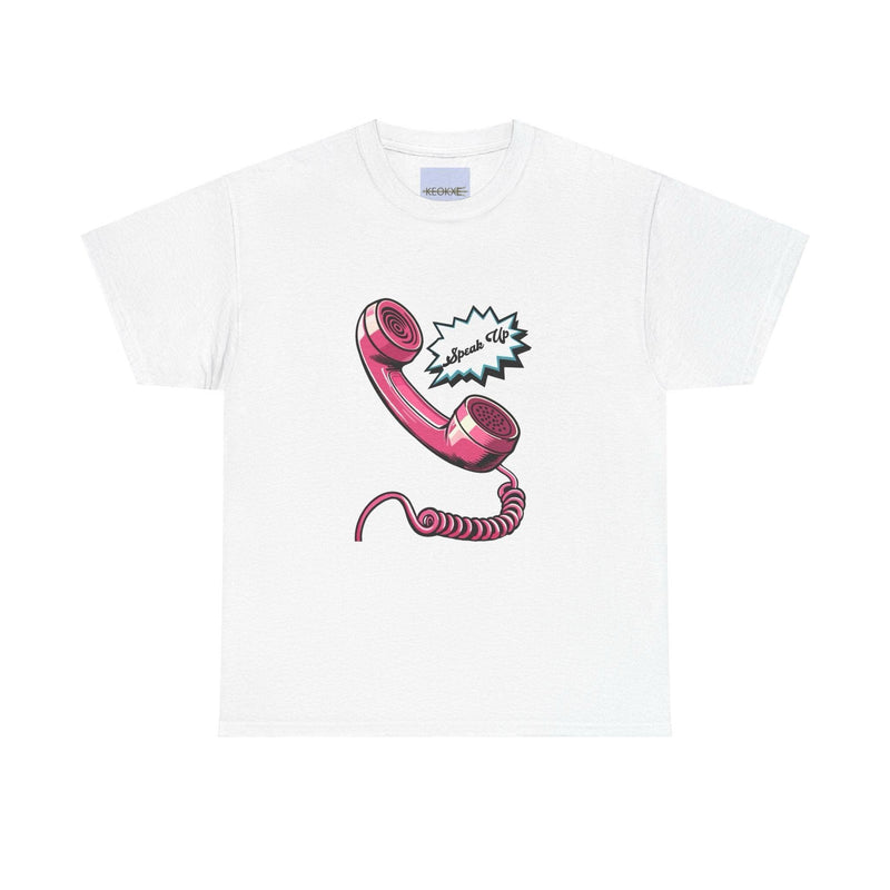Speak Up T-Shirt | Retro Phone Empowerment Graphic Tee
