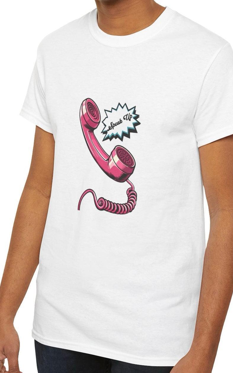 Speak Up T-Shirt | Retro Phone Empowerment Graphic Tee
