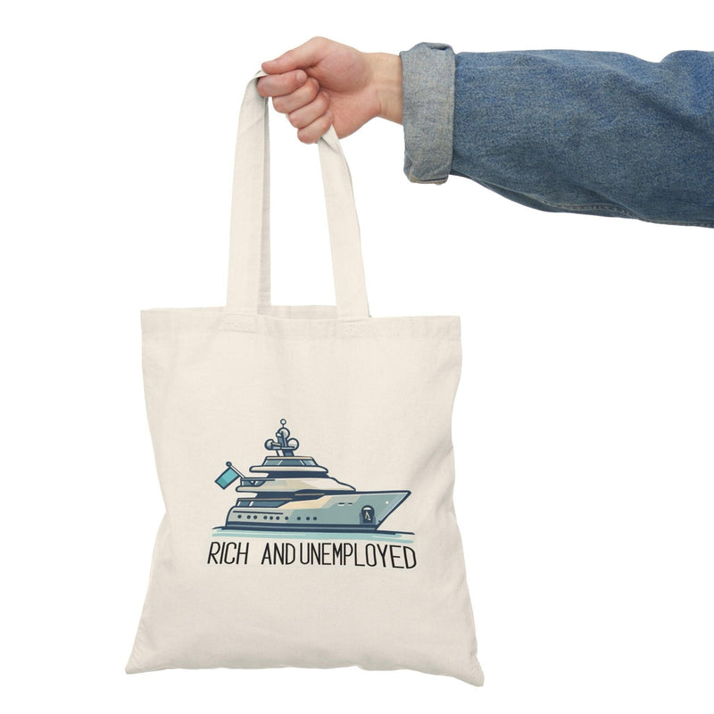 Rich and Unemployed Yacht Satire Tote Bag