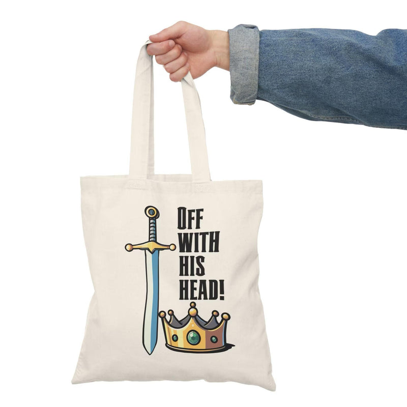 Off With His Head Tote Bag – Sword & Crown Design