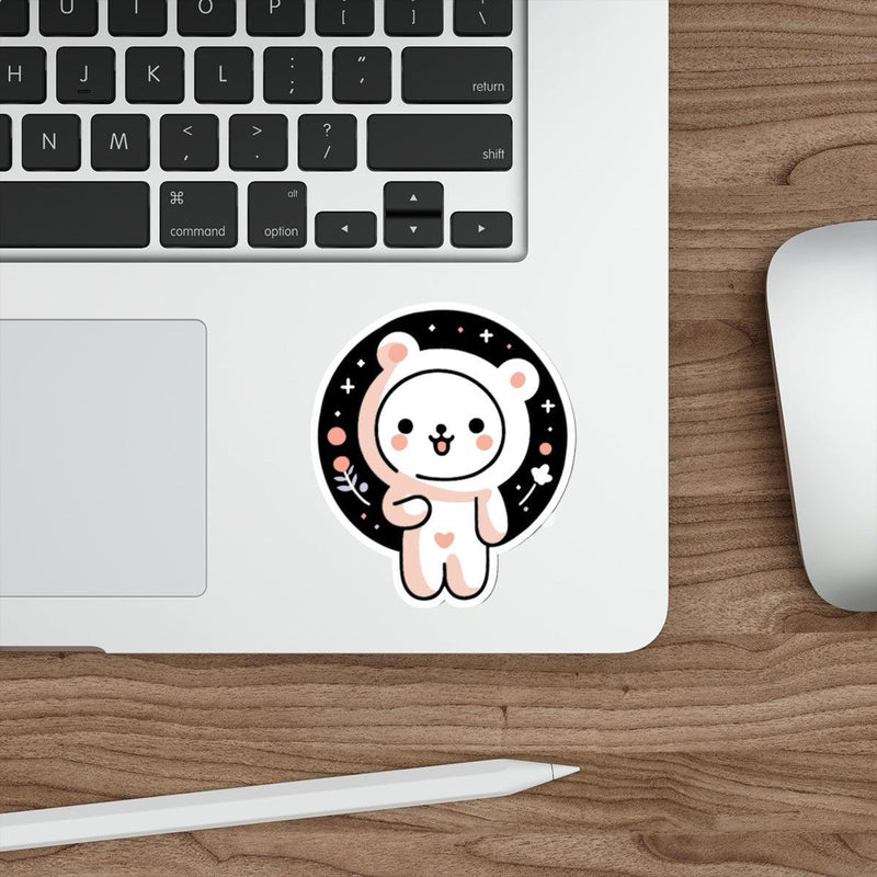Adorable Cartoon Bear Sticker | Cute Laptop & Journal Decal