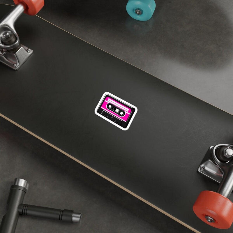 Pink Retro Cassette Sticker – Mixtape Aesthetic Vinyl Decal