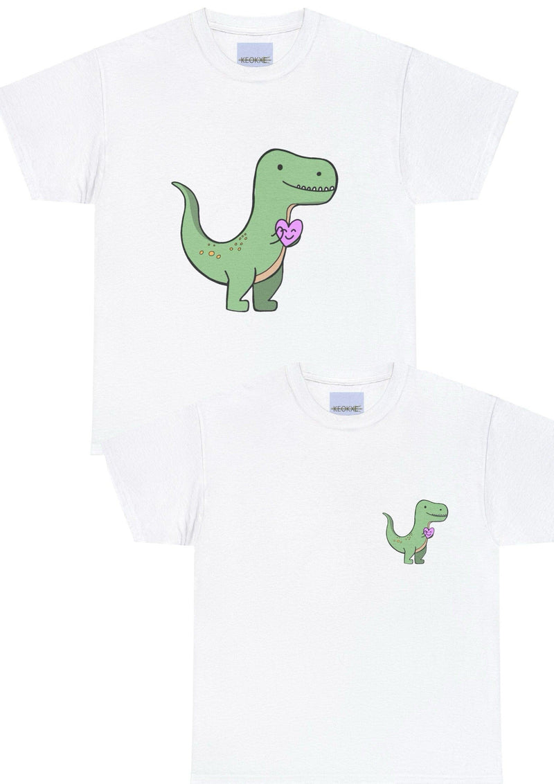 T-Rex with a Heart T-Shirt | Funny Dino Love Statement Tee