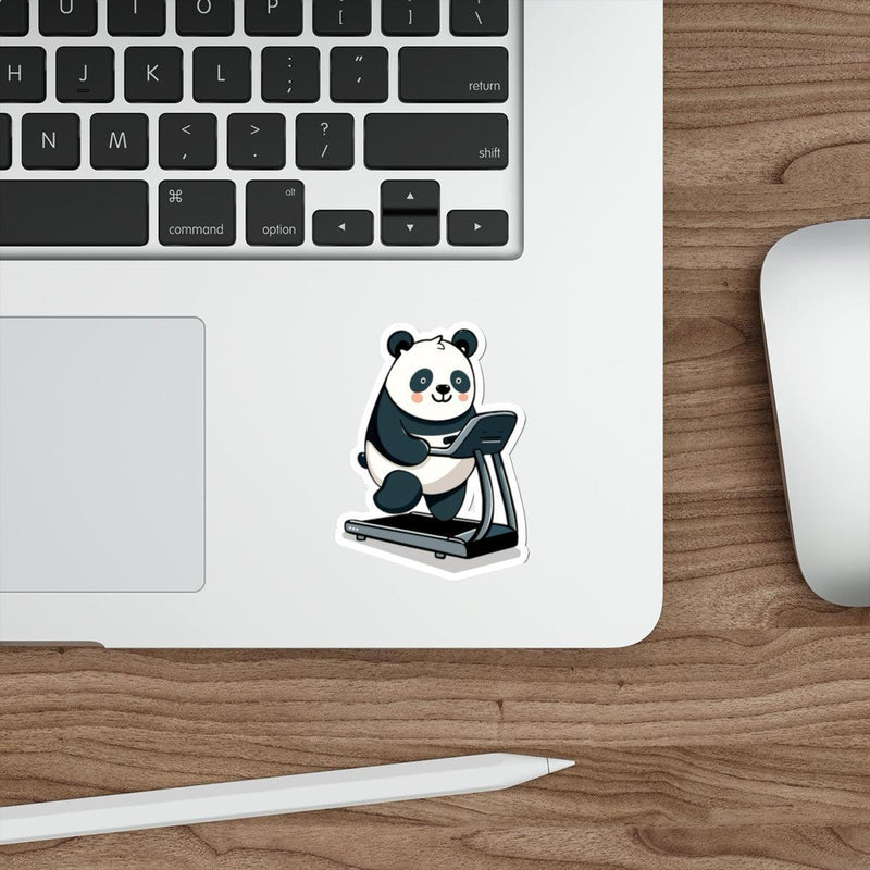 Panda on a Treadmill Sticker – Motivational Vinyl Decal