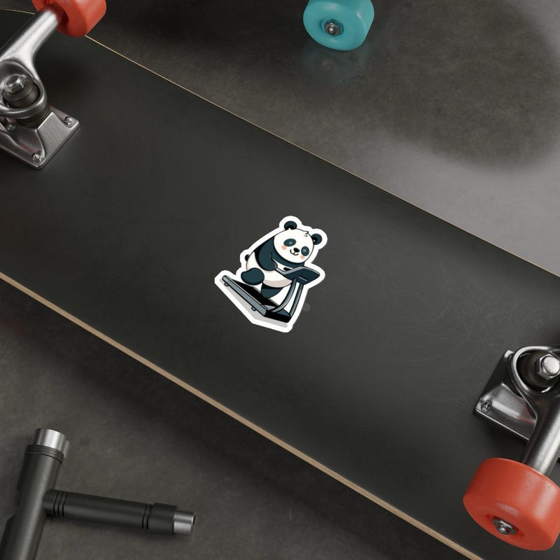 Panda on a Treadmill Sticker – Motivational Vinyl Decal
