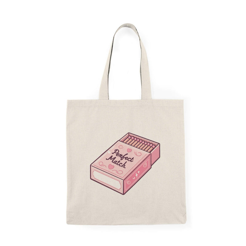 Perfect Match Tote Bag | Funny Pink Matchbox Design