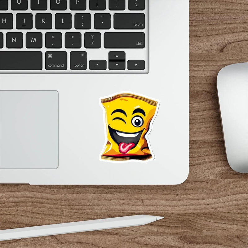 Winking Crisps Packet Sticker – Funny Cartoon Vinyl Design