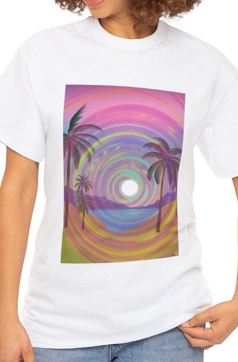 Psychedelic Seashore Beach T-Shirt | Trippy Ocean Tee