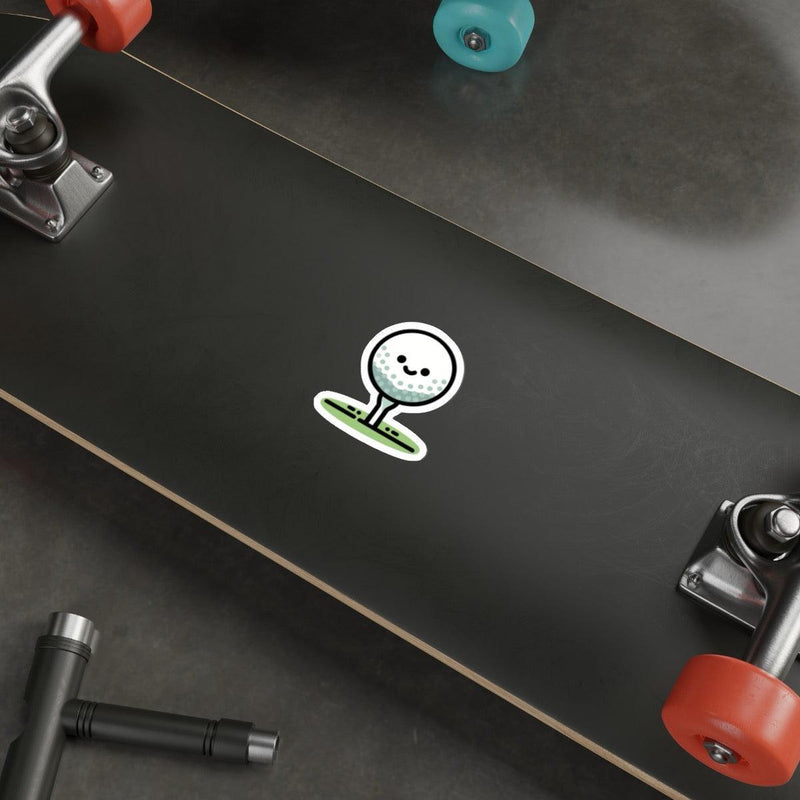 Golf Ball on Tee Sticker – Sporty Waterproof Vinyl Decal