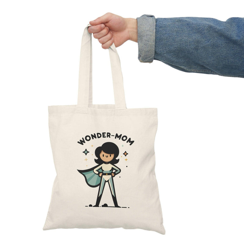 Wonder Mom Tote – Superhero Cotton Bag for Strong Mums