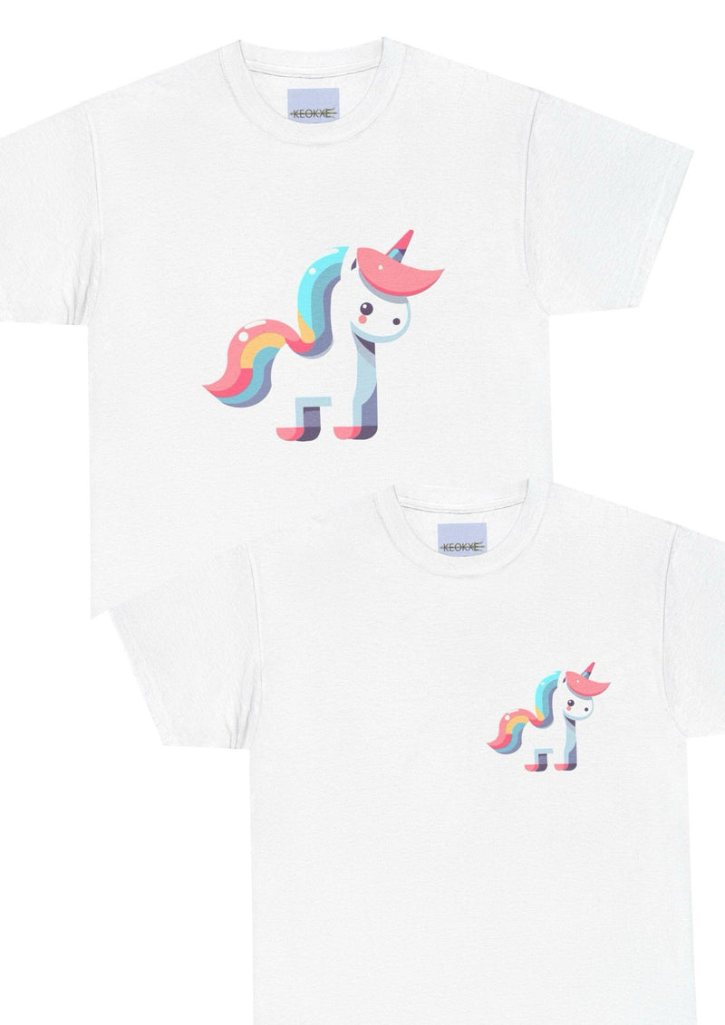Minimalist Cartoon Unicorn T-Shirt | Whimsical Magic Tee