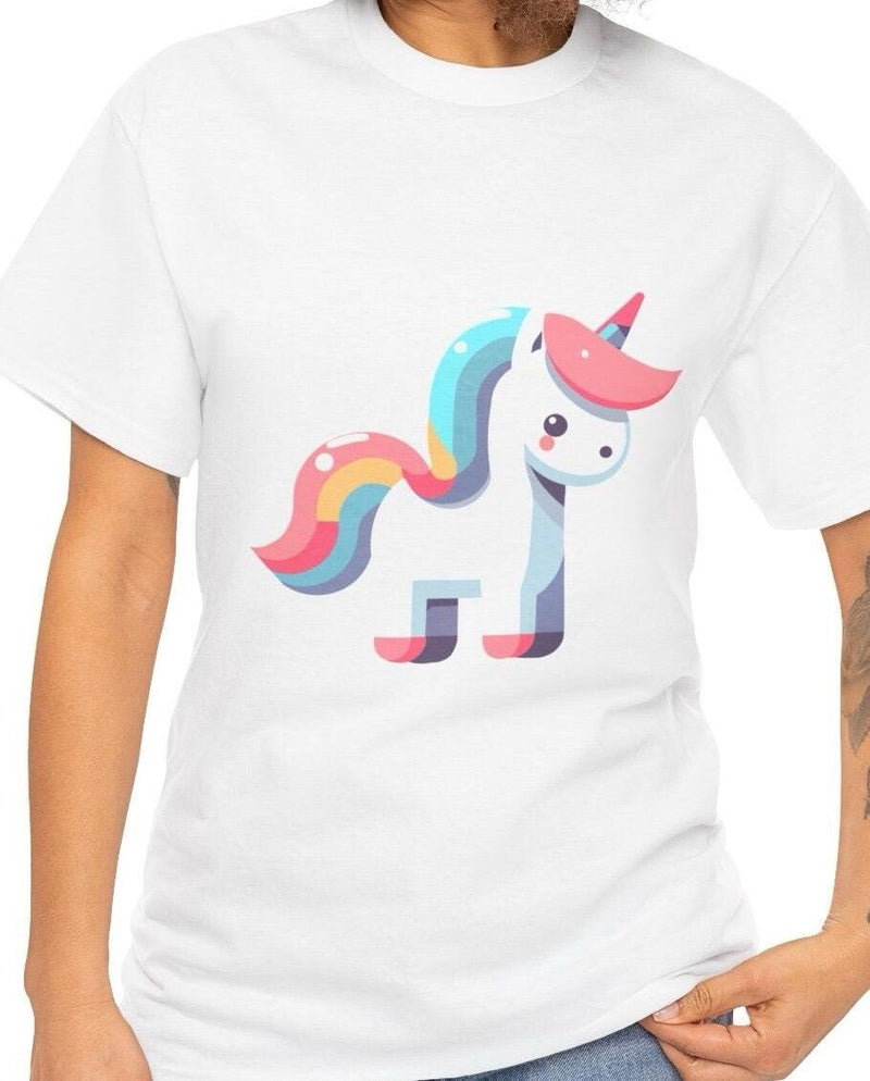 Minimalist Cartoon Unicorn T-Shirt | Whimsical Magic Tee