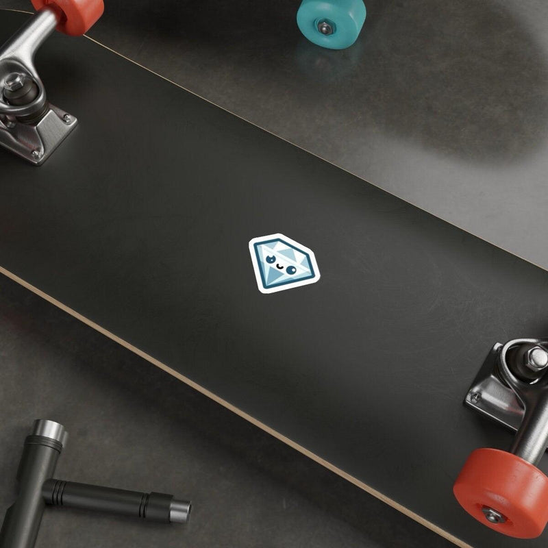 Blue Diamond Cartoon Sticker – Waterproof Vinyl