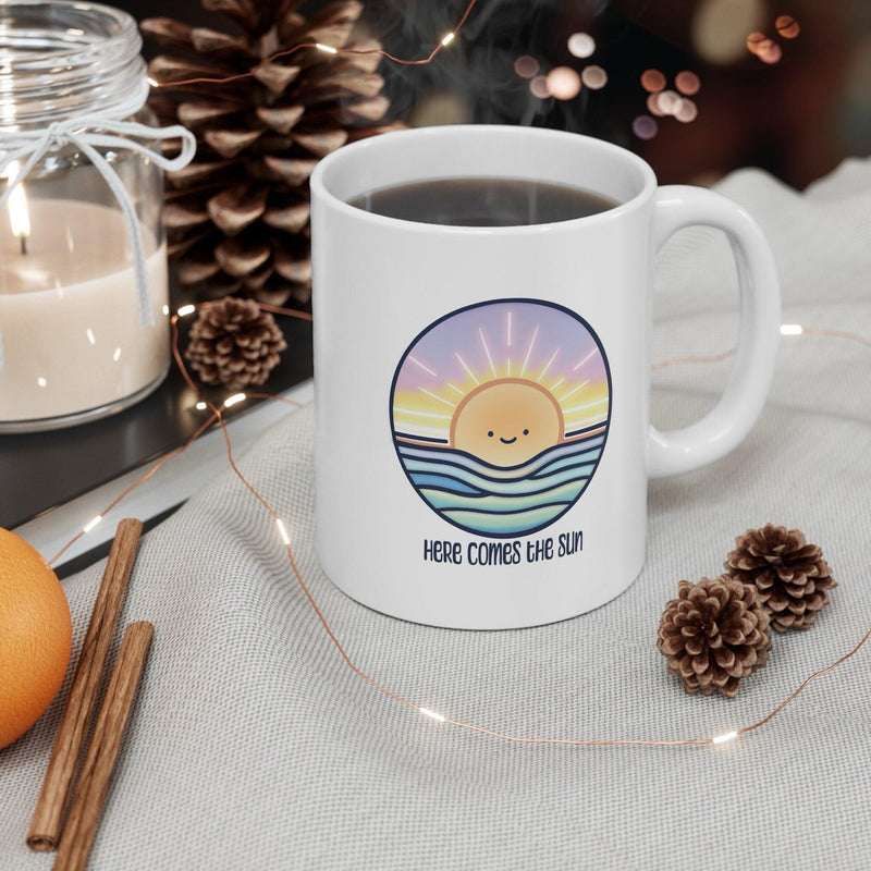 Here Comes the Sun Mug – Cheerful Ceramic Coffee Cup