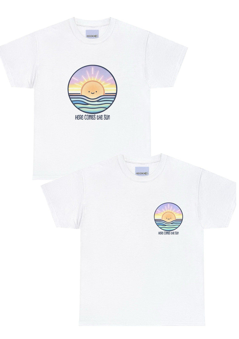 Here Comes the Sun T-Shirt | Smiling Cartoon Sun Tee