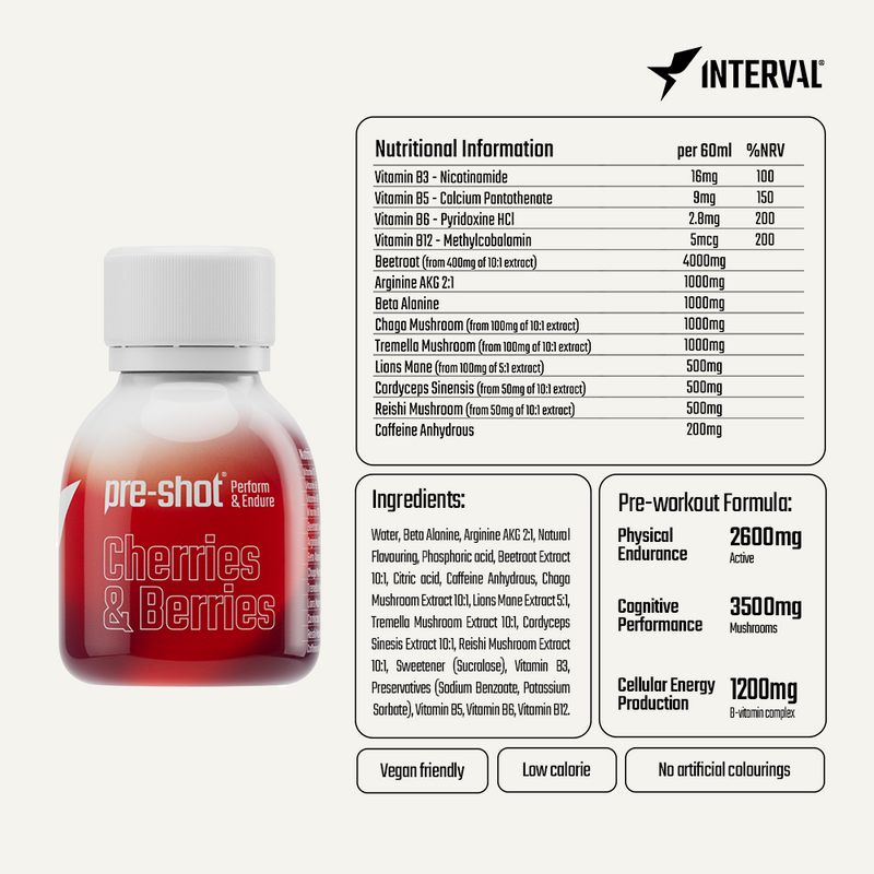 Pre-Workout Shot - Fruit Variety Pack (6 x 60ml)