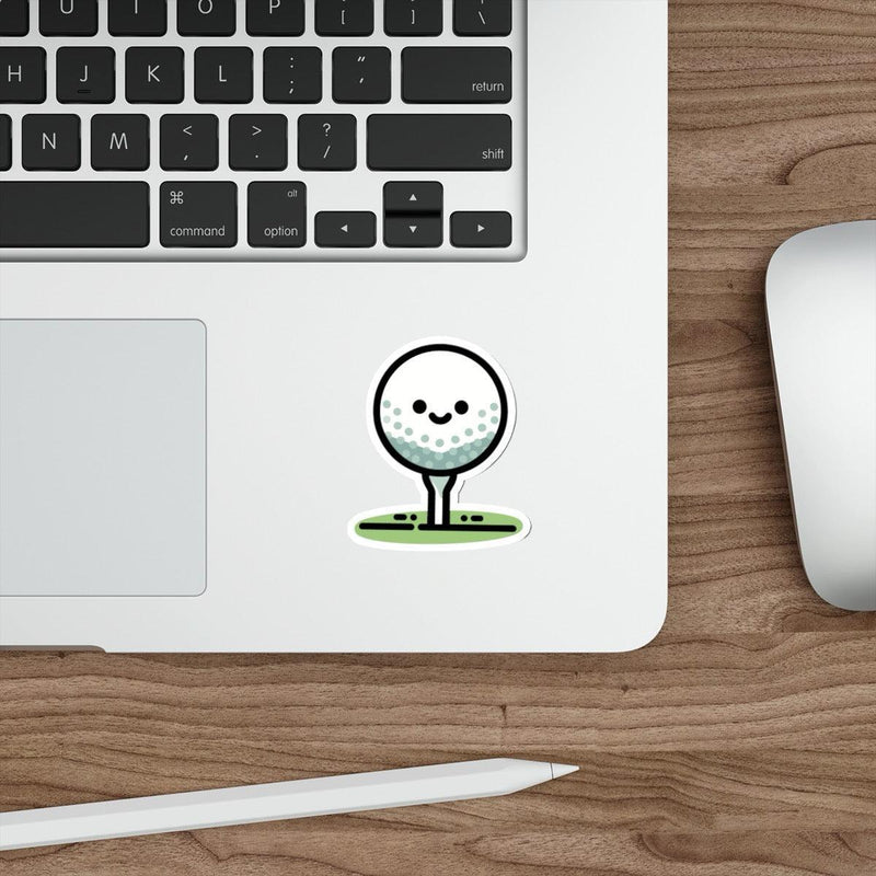 Golf Ball on Tee Sticker – Sporty Waterproof Vinyl Decal