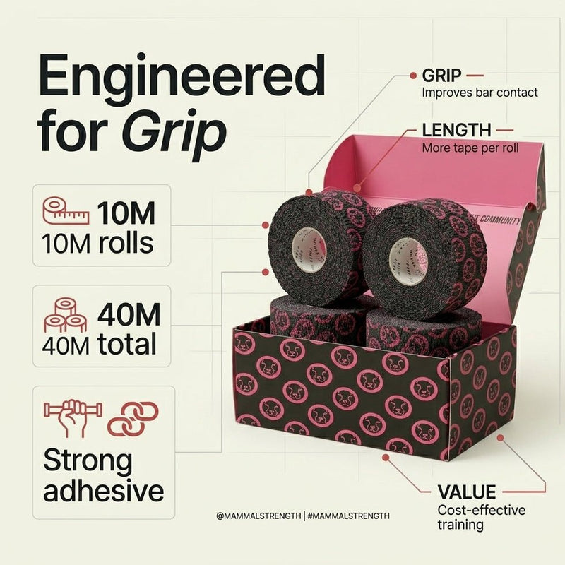 PRE-ORDER ONLY - Mammal Tape - 10-Metre - Black/Pink - SPEC 2.0 (4 pack)