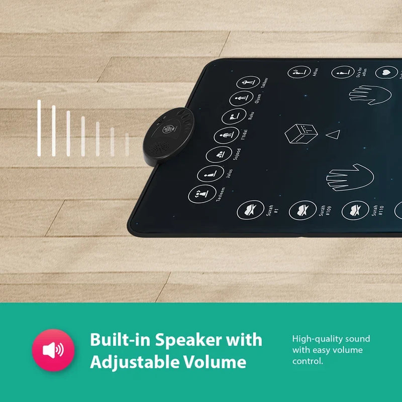 Adults & Reverts Interactive Prayer Mat (Teal) | Learn Salah Step by Step