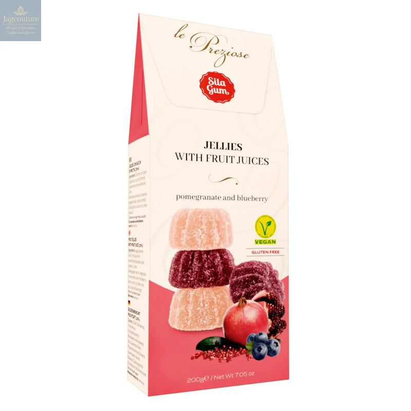 Italian pomegranate and blueberry jellies