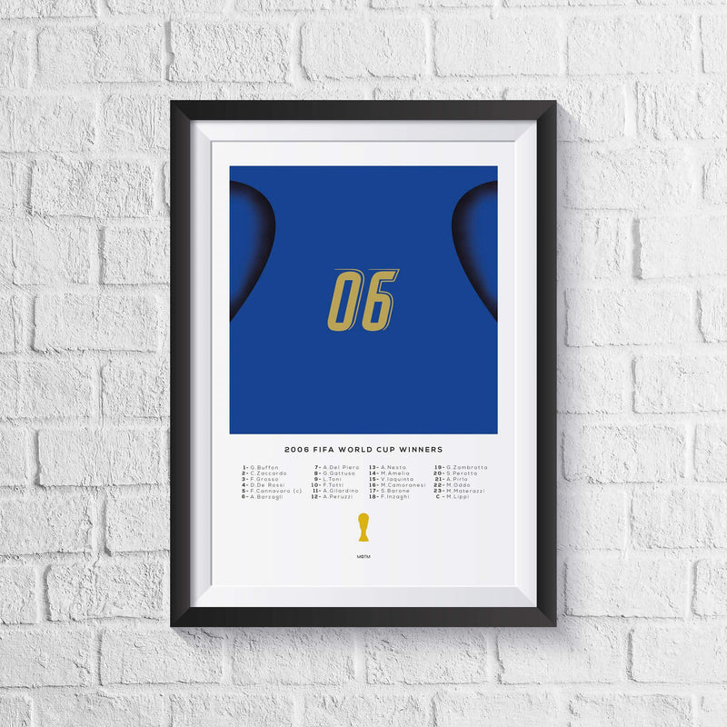Italy 2006 World Cup Squad Print
