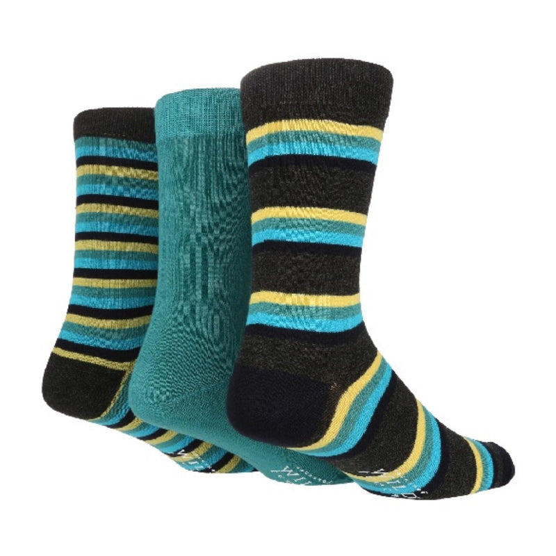 5 Pack Mens Colourful Striped Patterned Bamboo Dress Socks