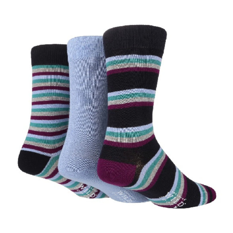 5 Pack Mens Colourful Striped Patterned Bamboo Dress Socks